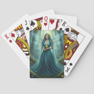 Schöner März Aquamarine Fairy Spielkarten