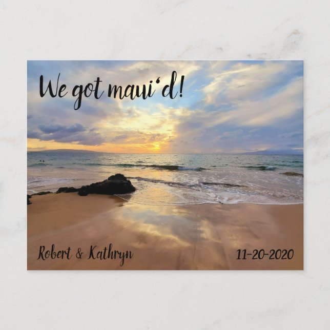 Schöner Maui Beach Wir Got Maui'd Postkarte (Vorderseite)