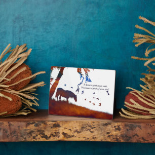 Schöner Minimalistischer Geist der PferdeMemorial Fotoplatte