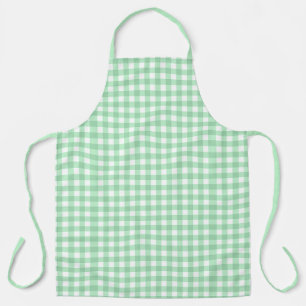 Schöner Mint Green Gingham Karo Schürze