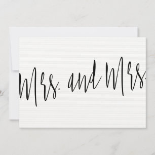 Schöner moderner Chic "Mrs. and Mrs."