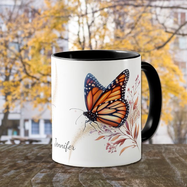 Schöner Monarch Gold Swirl Butterfly Tasse (Von Creator hochgeladen)