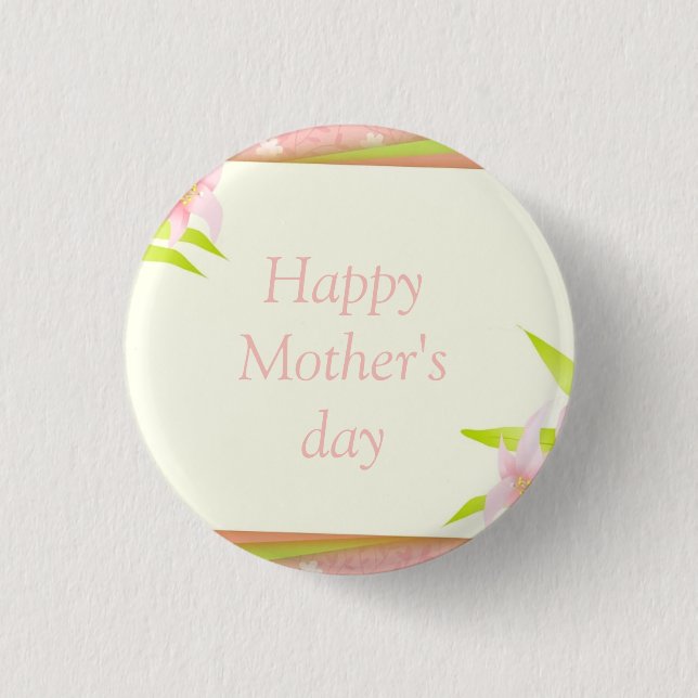 Schöner Muttertag Button (Vorderseite)