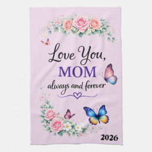 Schöner Muttertag Liebe dich Mama Geschirrtuch