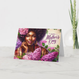 Schöner Muttertag Lila Flieder Blumen Karte
