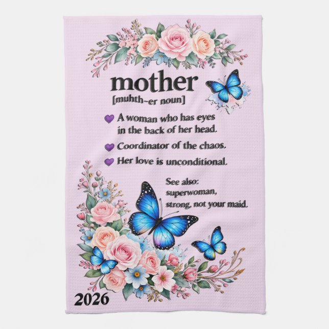 Schöner Muttertag Mutter Geschirrtuch (Vertikal)