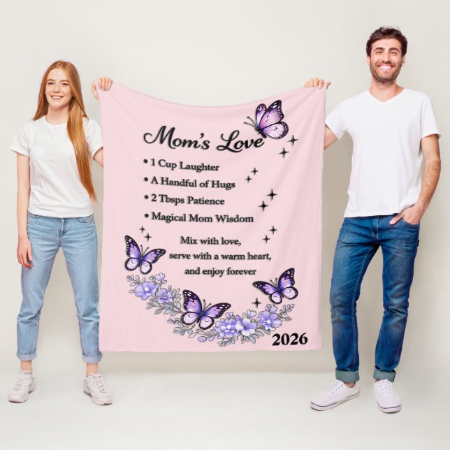 Schöner Muttertag Mutters Liebe Fleecedecke (Beispiel)