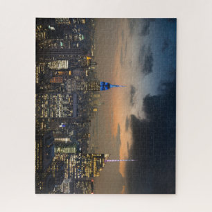 Schöner New Yorker Abend Skyline Puzzle