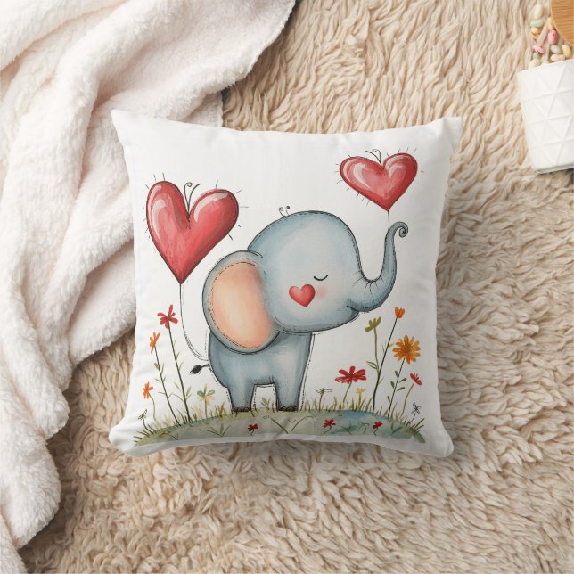 schöner niedlicher Elefant Kissen (Decke)