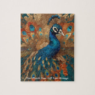 Schöner Niedlicher Pfauenvogel Puzzle