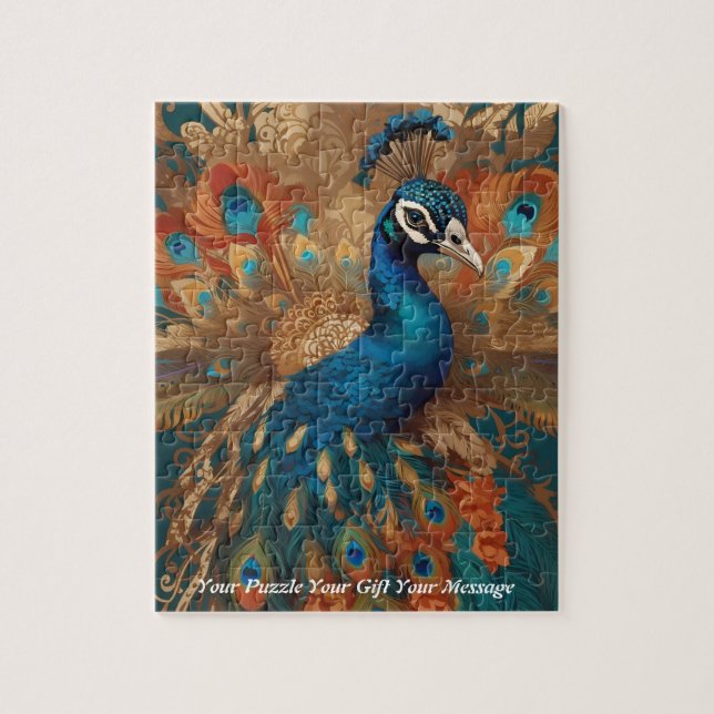Schöner Niedlicher Pfauenvogel Puzzle (Vertikal)