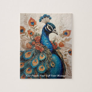 Schöner Niedlicher Pfauenvogel Puzzle