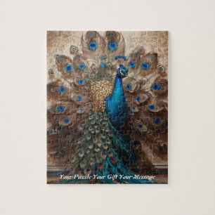 Schöner Niedlicher Pfauenvogel Puzzle