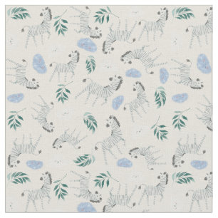 Schöner niedlicher Safari-Pastelldschungel Zebra p Stoff