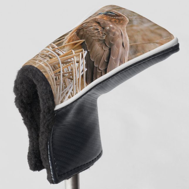 Schöner Northern Harrier Hawk in den Marschen Golf Headcover (3/4 Vorderseite)