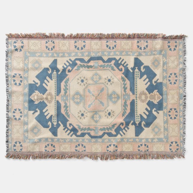 Schöner orientalischer antiker Kilim-Teppich Decke (Vorderseite)