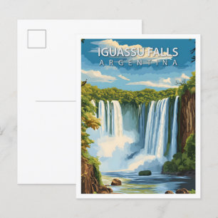 Schöner Ort Iguassu Wasserfälle Argentinien Reise Postkarte