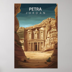 Schöner Ort Petra Jordanien Kunst Reise Poster