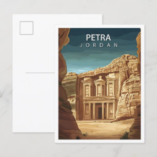 Schöner Ort Petra Jordanien Kunst Reise Postkarte