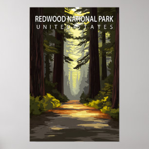 Schöner Ort Redwood National Park USA Reise Poster
