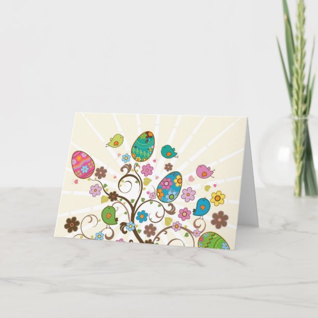 Schöner Ostei-Entwurf! Feiertagskarte (Vorderseite)