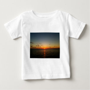 schöner Ozean-Sonnenuntergang gelb orange rot Baby T-shirt