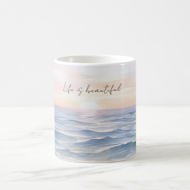 Schöner Ozeansonnenuntergang Kaffeetasse (Mittel)