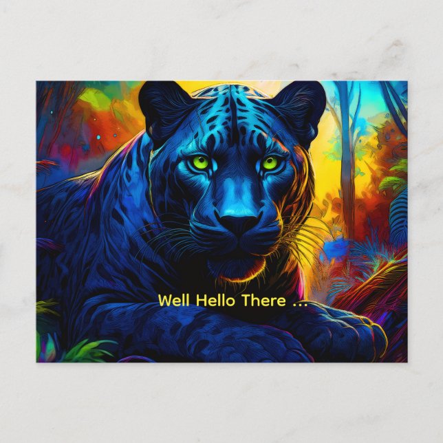 Schöner Panther Postkarte (Vorderseite)