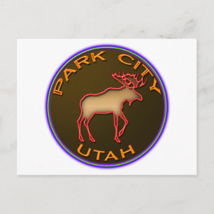 Schöner Park Stadt Moose Medallion Gear Postkarte