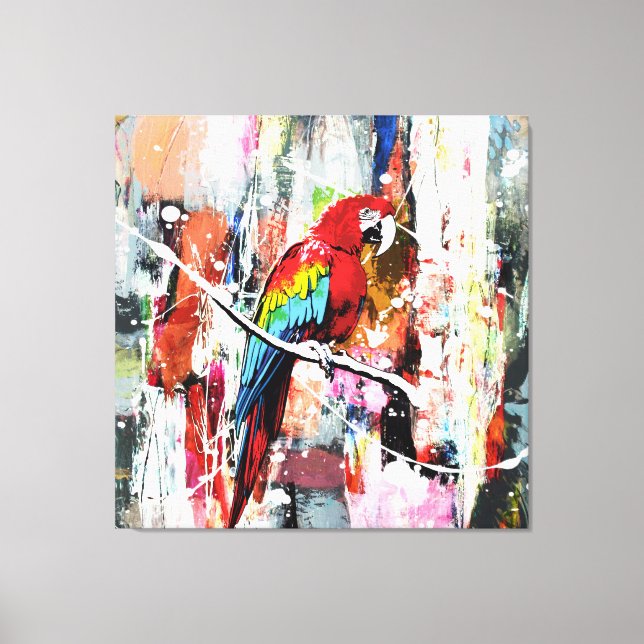 Schöner Parrot Leinwanddruck (Vorderseite)