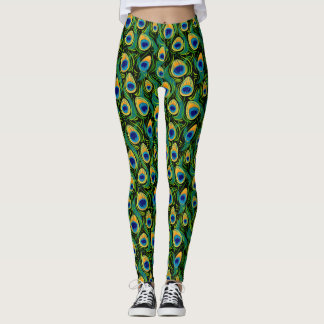 Schöner Peacock Feather Animal Print Plane Leggings