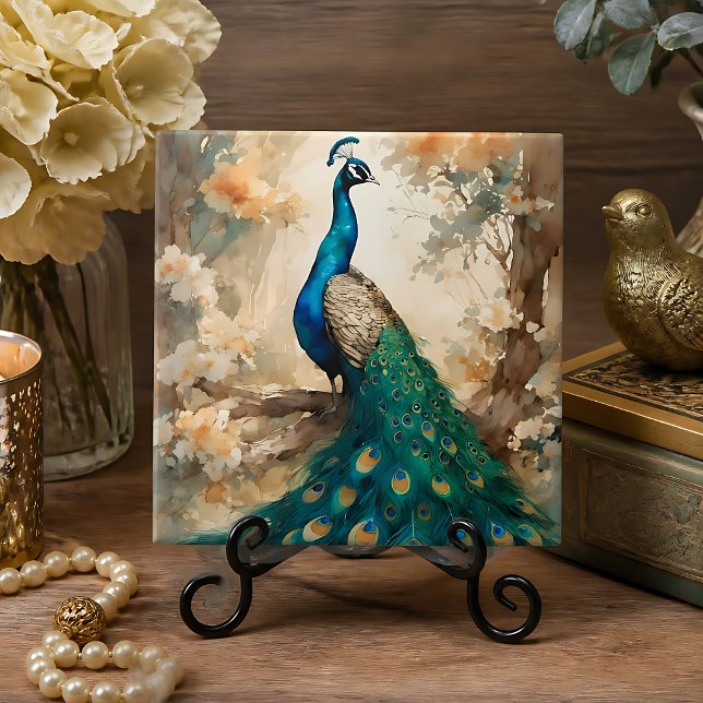 Schöner Pfau Fliese (Von Creator hochgeladen)