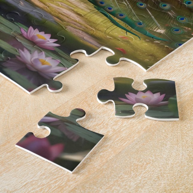 Schöner Pfau-Puzzle Puzzle (Seite)