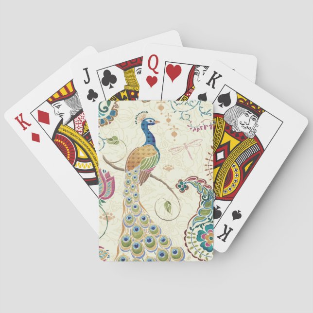 Schöner Pfau Spielkarten (Rückseite)