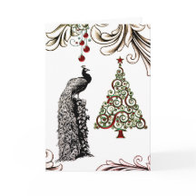 Schöner Pfau, Weihnachtsbaum Urlaub