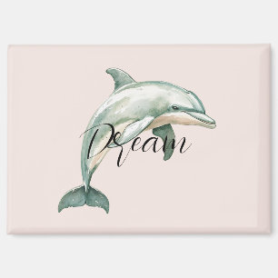 Schöner Pfirsich-Delfin-Traum Magnet