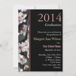 Schöner Pflaumenzweig Blume Abschluss Einladung