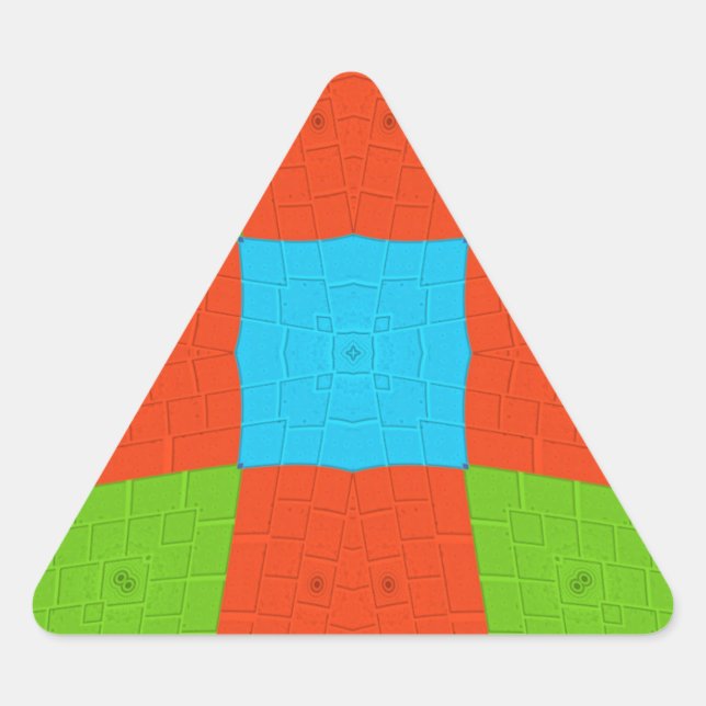 Schöner phantastischer europäischer, farbenfroher  dreieckiger aufkleber (Vorderseite)
