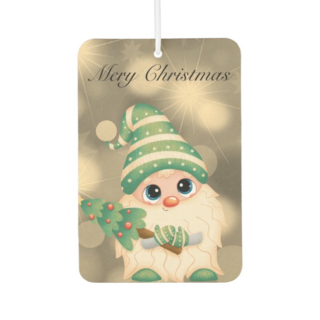 Schöner, Phantastischer Funkelnd Pinienbaum Autolufterfrischer (Vorderseite)