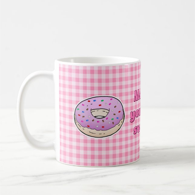 Schöner Pink Donut Kaffeetasse (Links)
