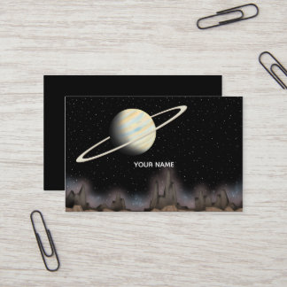 Schöner Planet, der im Weltraum steht. Visitenkarte