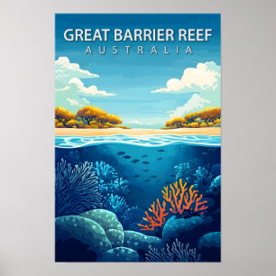 Schöner Platz Great Barrier Reef Ausie Travel Poster