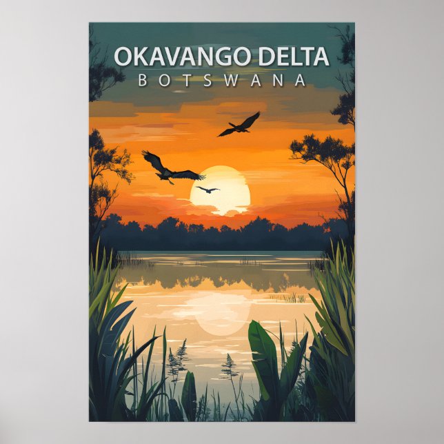 Schöner Platz Okavango Delta Botswana Poster (Vorne)