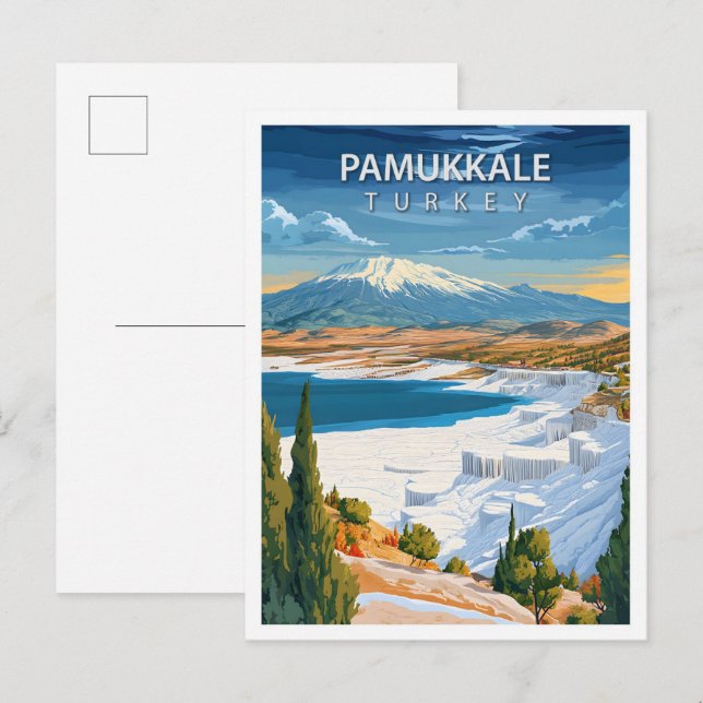 Schöner Platz Pamukkale Türkei Art Reisen Postkarte (Vorne/Hinten)