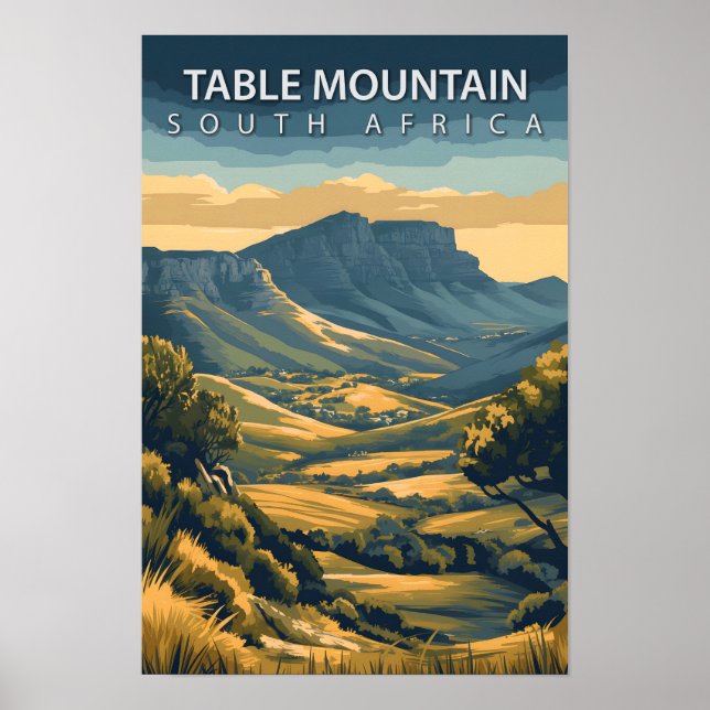 Schöner Platz Tafelberg Südafrika Reisen Poster (Vorne)