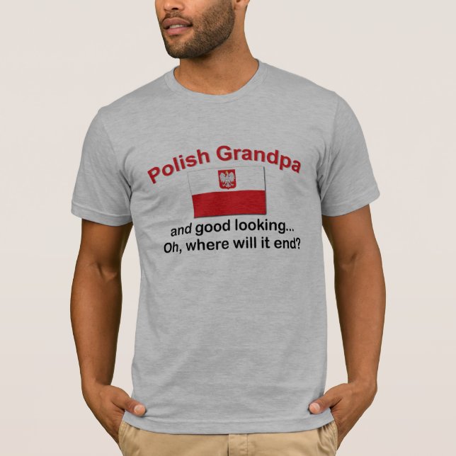 Schöner polnischer Großvater T-Shirt (Vorderseite)