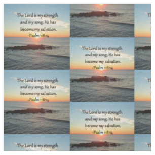 Schöner Psalm 118:14 Sonnenaufgang Foto Design Stoff