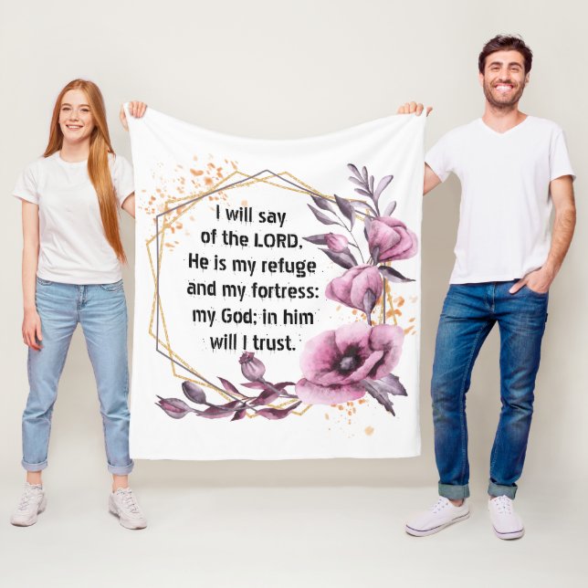 Schöner Psalm 91 Fleece Blanket (Beispiel)