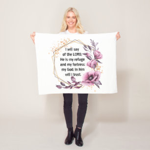 Schöner Psalm 91 Fleece Blanket
