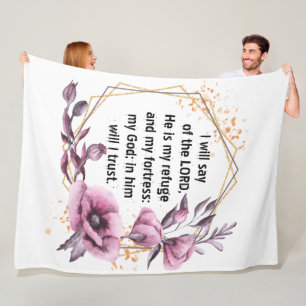 Schöner Psalm 91 Fleece Blanket